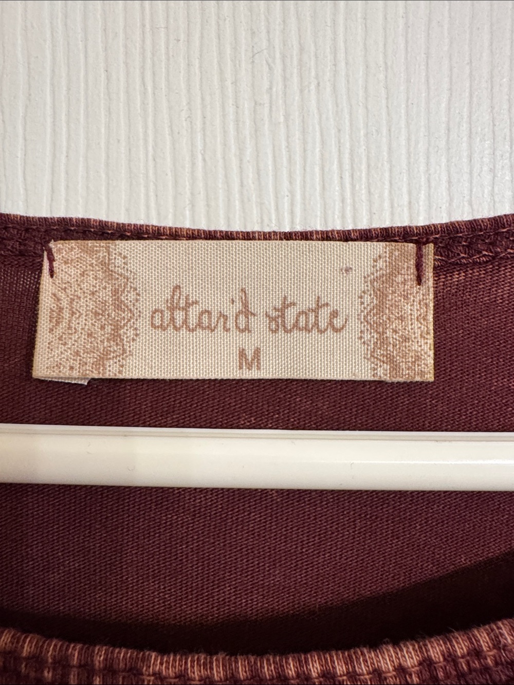 Altar'd State Dusty Mauve Washed Long Sleeve Swing Top - Picture 2 of 3